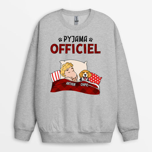 0835WFR2 Cadeau Personnalise sweat shirt Pyjama Amoureux des Chiens_jpg_8b91cc95 410f 4bab 8cc3 8221ce15084d