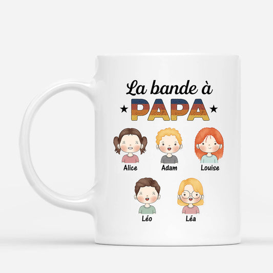 0845MFR1 CadeauPersonnalise Mug Bande Papa Papi