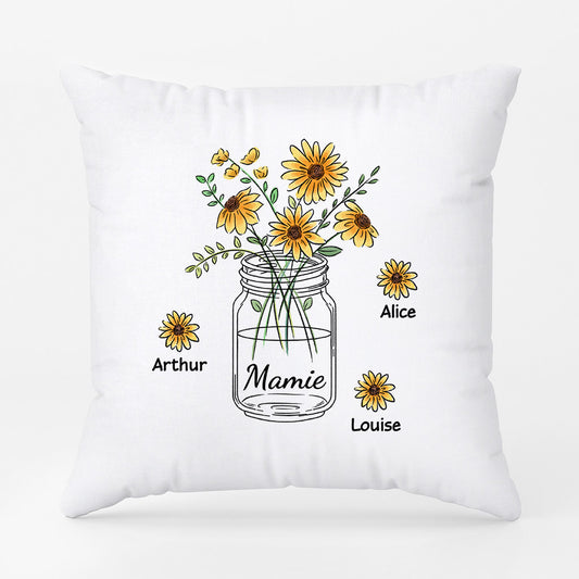 0863PFR2 Cadeau Personnalise Coussin Bonheur Mamie Maman