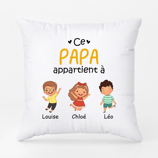 0865PFR1 Cadeau Personnalise Coussin Papa Papi