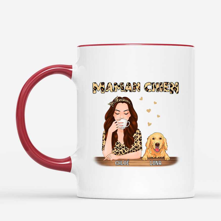 0866MFR2 mug maman chien aux motifs personnalise