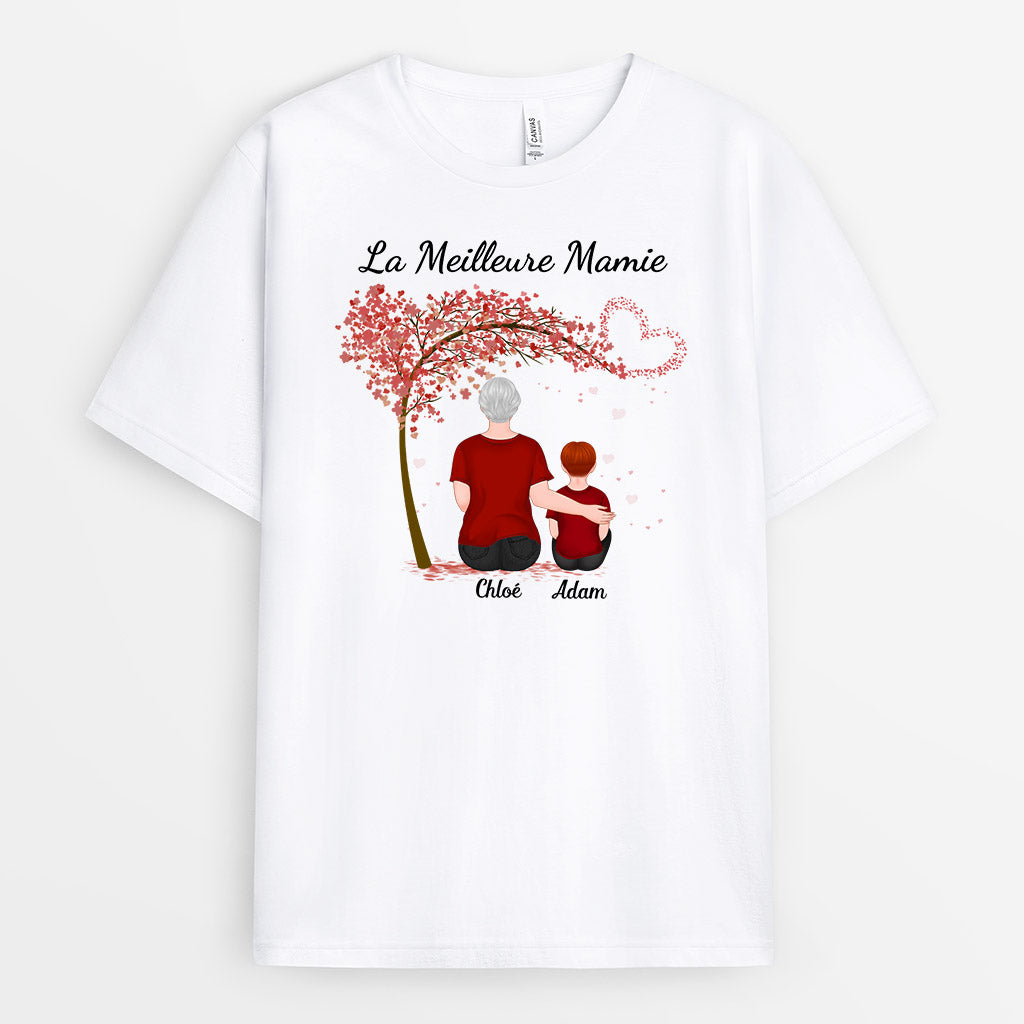 0871AFR2 Cadeau Personnalise T shirt Mamie Maman