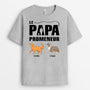 0899AFR1 Cadeau Personnalise T shirt Papa Promeneur Amoureux des Chiens