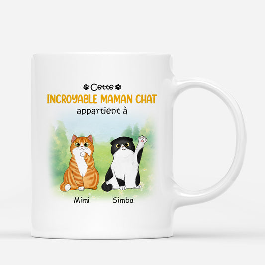 0902AFR1 Cadeau Personnalise Mug Incroyable Chat Amoureux des Chats