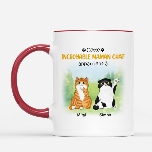 0902AFR2 Cadeau Personnalise Mug Incroyable Chat Amoureux des Chats