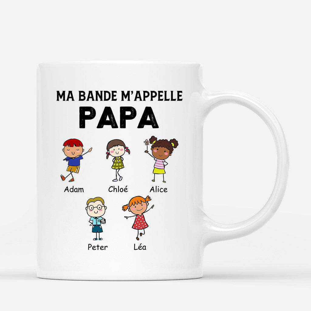 0906MFR1 Cadeau Personnalise Mug Bande Papa Papy