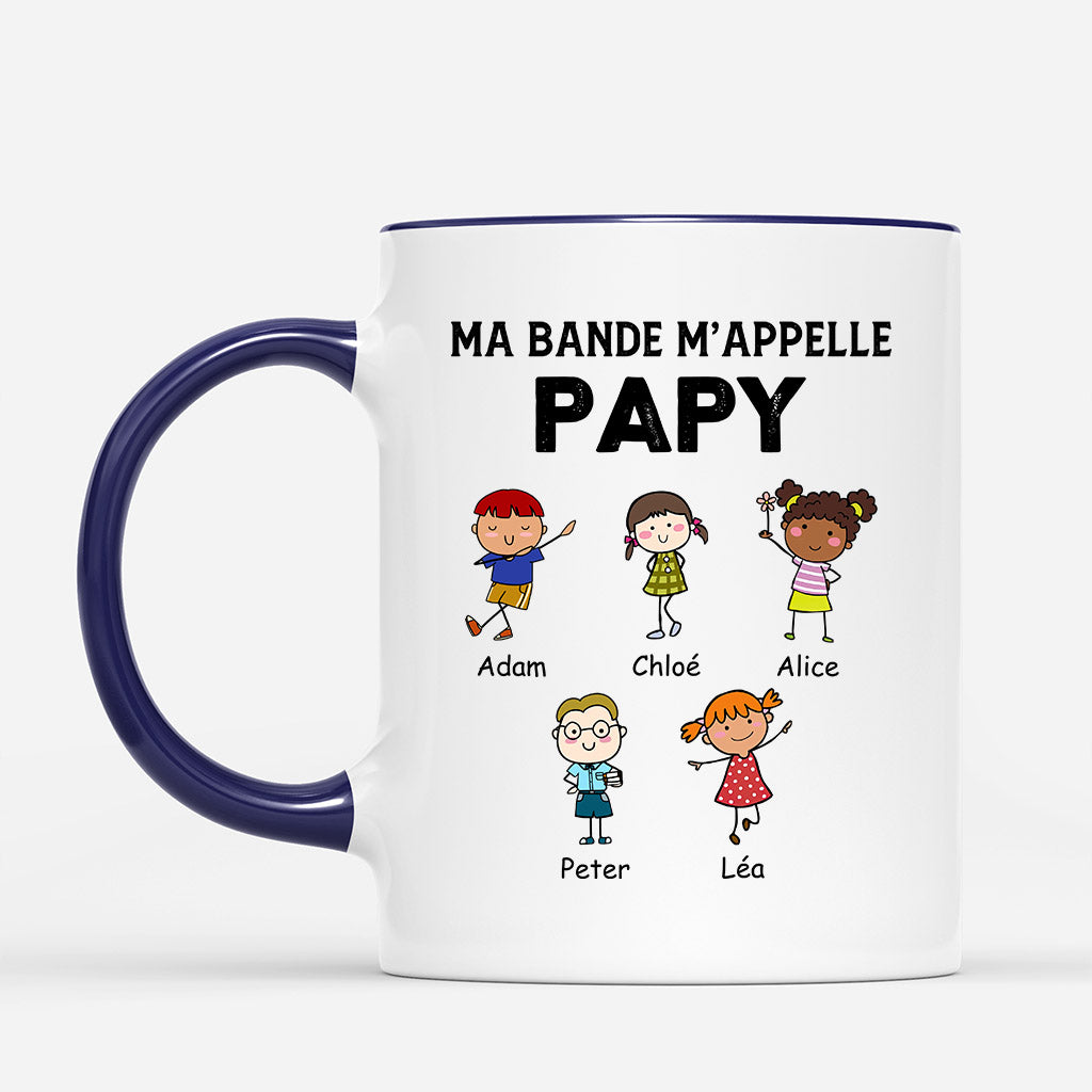 0906MFR2 Cadeau Personnalise Mug Bande Papa Papy