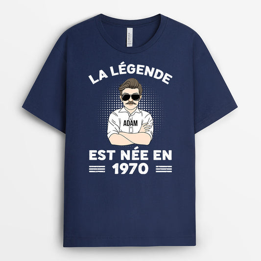 0907AFR2 Cadeau Personnalise T shirt Legende Papa Papy