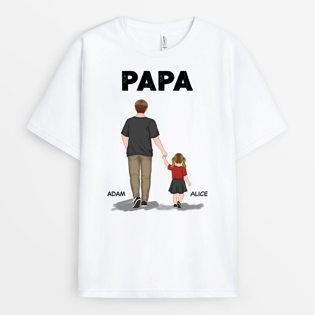 0909AFR1 Cadeau Personnalise T shirt Papa Papy