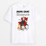 0913AFR1 Cadeau Personnalise T shirt Papa Chat Amoureux des Chats