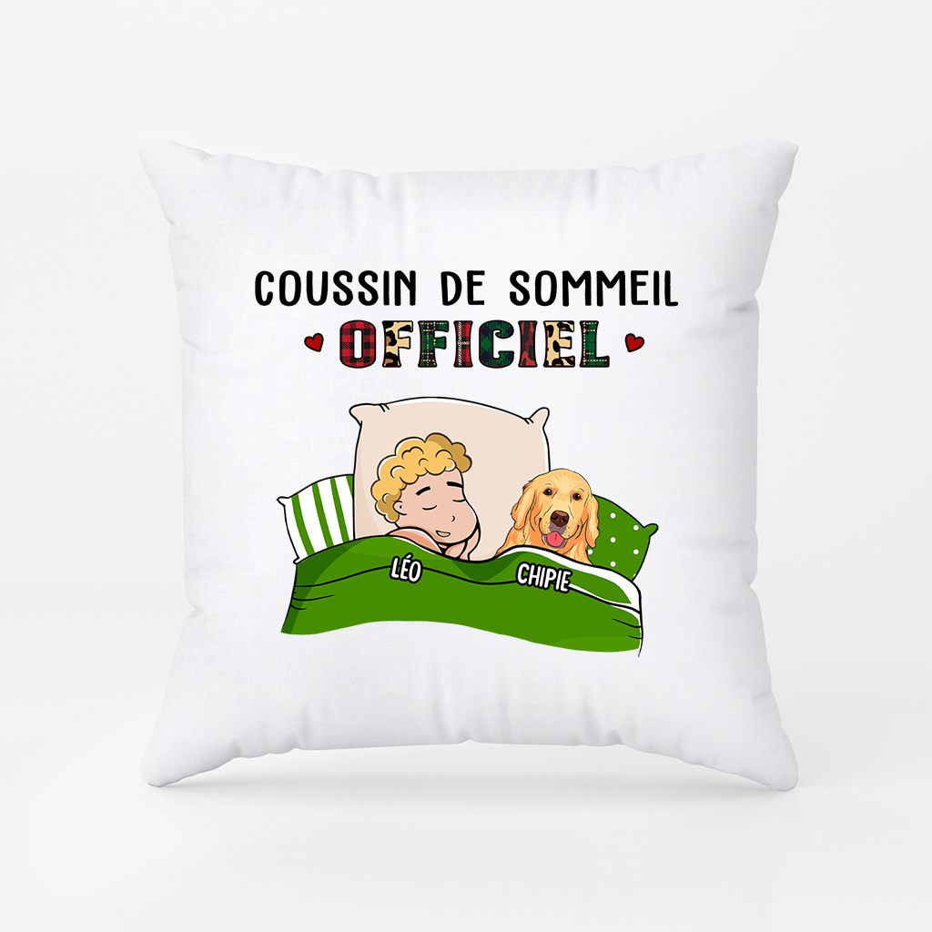 0914PFR2 coussin personnalise avec chien pyjama officiel version femme 0914p_7fcca3e2 90e0 4551 a74e e85205ff0521