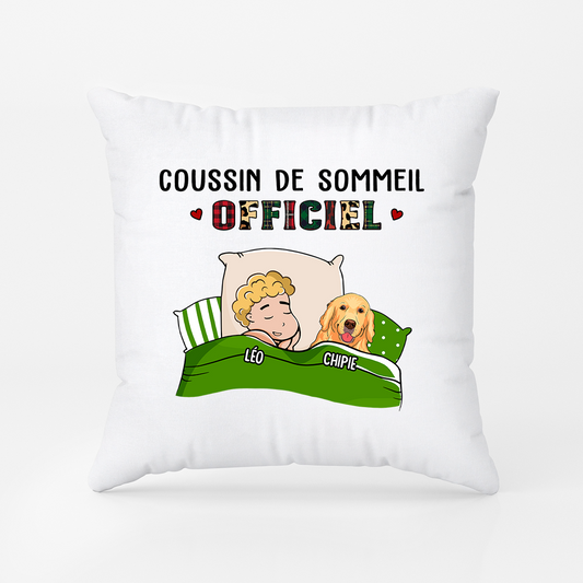 0914PFR2 coussin personnalise avec chien pyjama officiel version femme 0914p_7fcca3e2 90e0 4551 a74e e85205ff0521