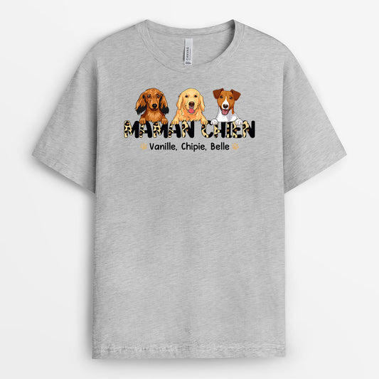 0920AFR2 Cadeau Personnalise T shirt Maman Chien Amoureux des Chiens