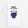 0926AFR2 Cadeau Personnalise T shirt Meilleur Papa Papy