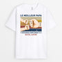 0931AFR1 Cadeau Personnalise T shirt Meilleur Papa Papy