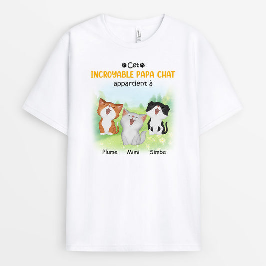 0932AFR1 Cadeau Personnalise T shirt Incroyable Chat Amoureux des Chats_28e00c51 6da3 4047 ba11 6c8ae487bfde