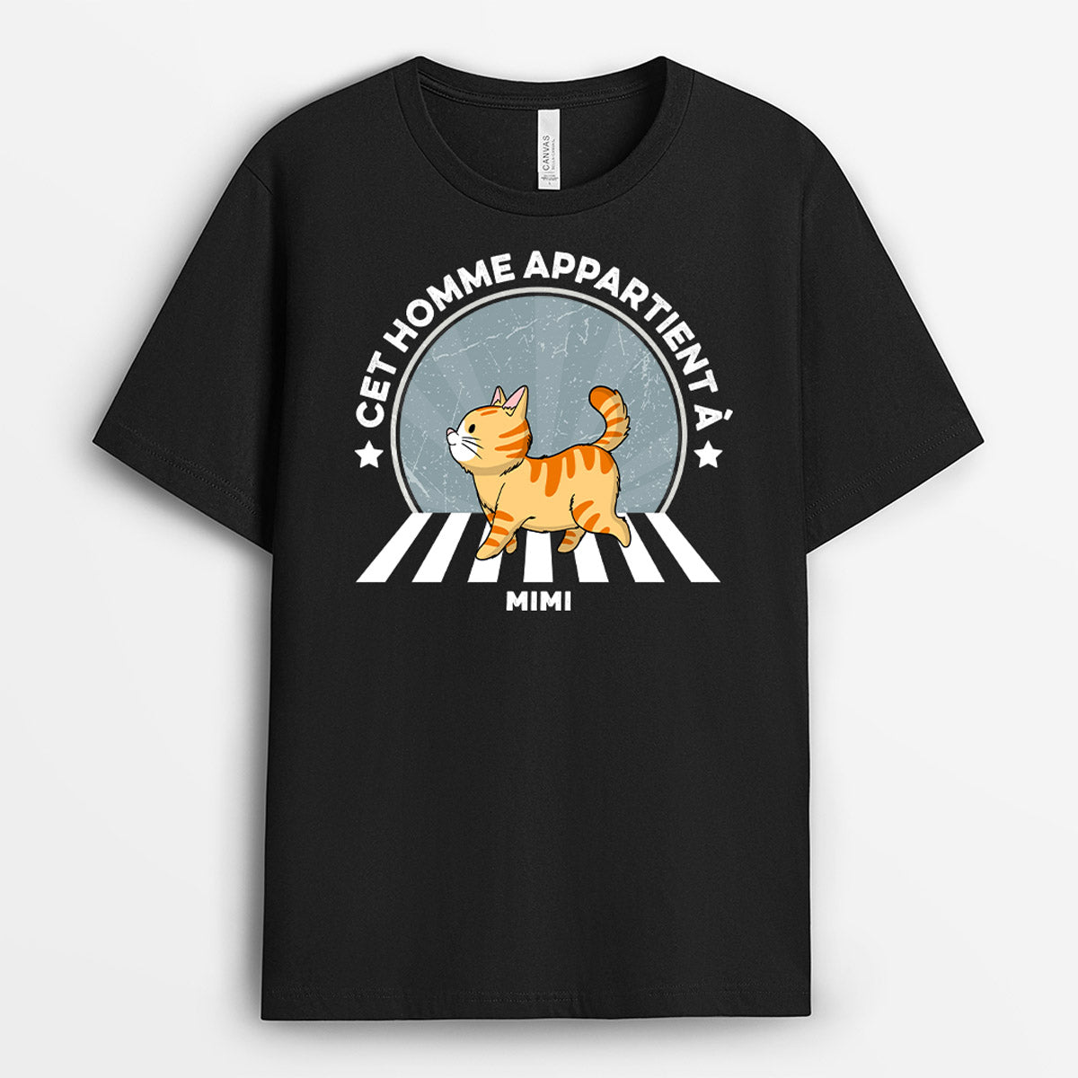 0936AFR1 Cadeau Personnalise T shirt Humain Amoureux des Chats