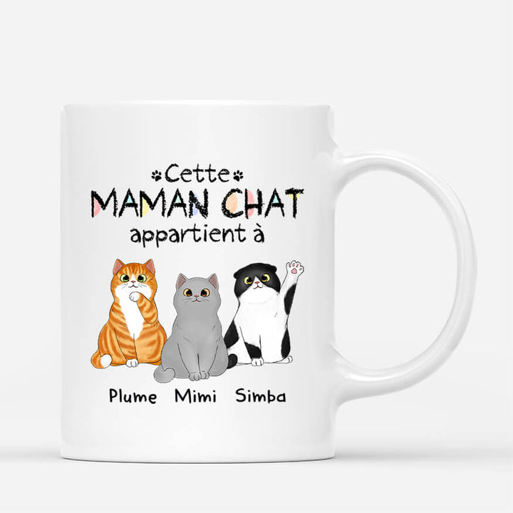 [Effet d'impression 3D] Bonne Fête Des Maman Chat Papa Chat - Mug Personnalisé Chat main image 1
