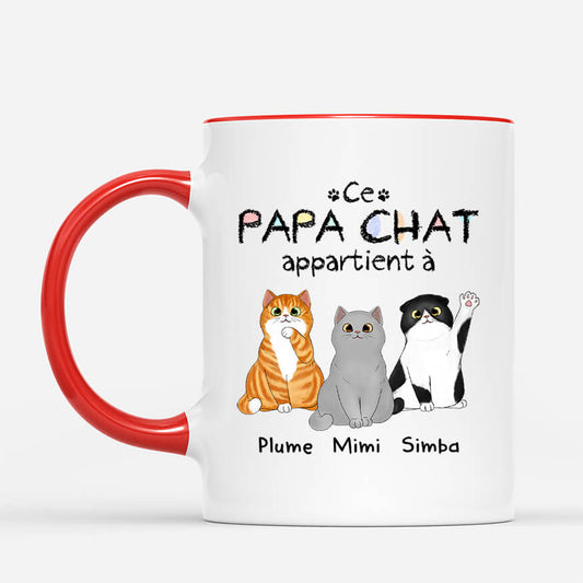 0938MFR2 mug cette maman chat  ce papa chat appartient a personnalise