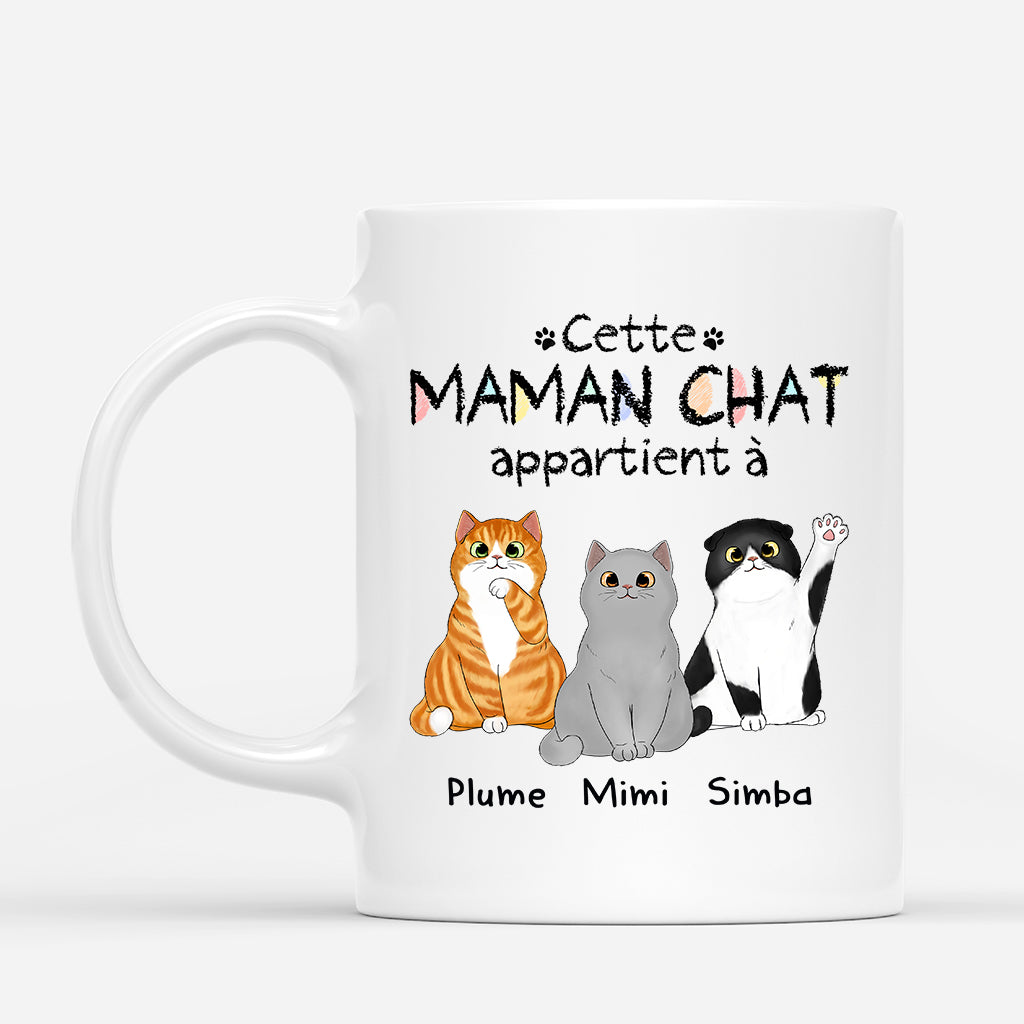 0938MFR3 mug cette maman chat  ce papa chat appartient a personnalise