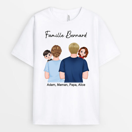 0946AFR1 Cadeau Personnalise T shirt Famille Papa Papy Maman Mamie
