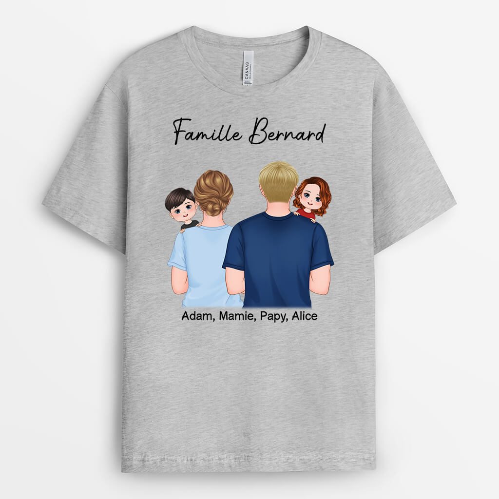 0946AFR1 Cadeau Personnalise T shirt Famille Papa Papy Maman Mamie_f76a95ea bb23 4101 974e 89cc799ecace