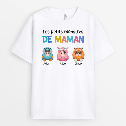 0948AFR2 Cadeau Personnalise T shirt Monstre Maman Mamie