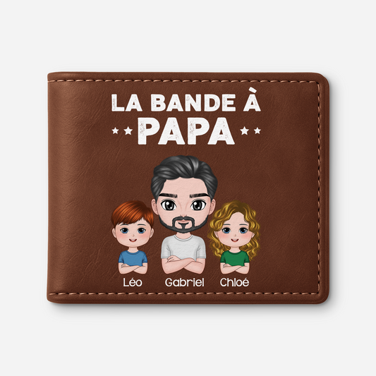 0951JFR1 portefeuille cuir personnalise la bande a papa design cartoon 0951j8n8b