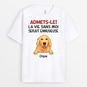 T-shirt Personnalisé Pour Chien Style Rugby - Avec Nom Et Numéro, Taille Ajustable Petit à Grand