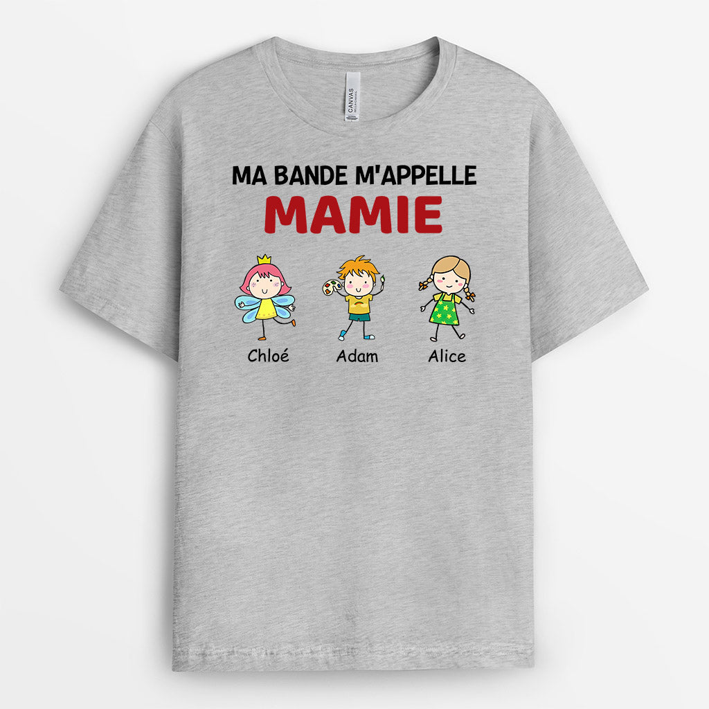 0956AFR2 Cadeau Personnalise T shirt Bande Maman Mamie