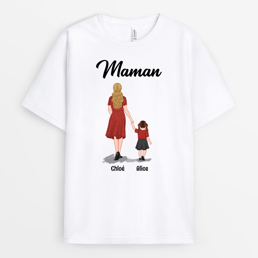 0957AFR1 Cadeau Personnalise T shirt Maman Mamie
