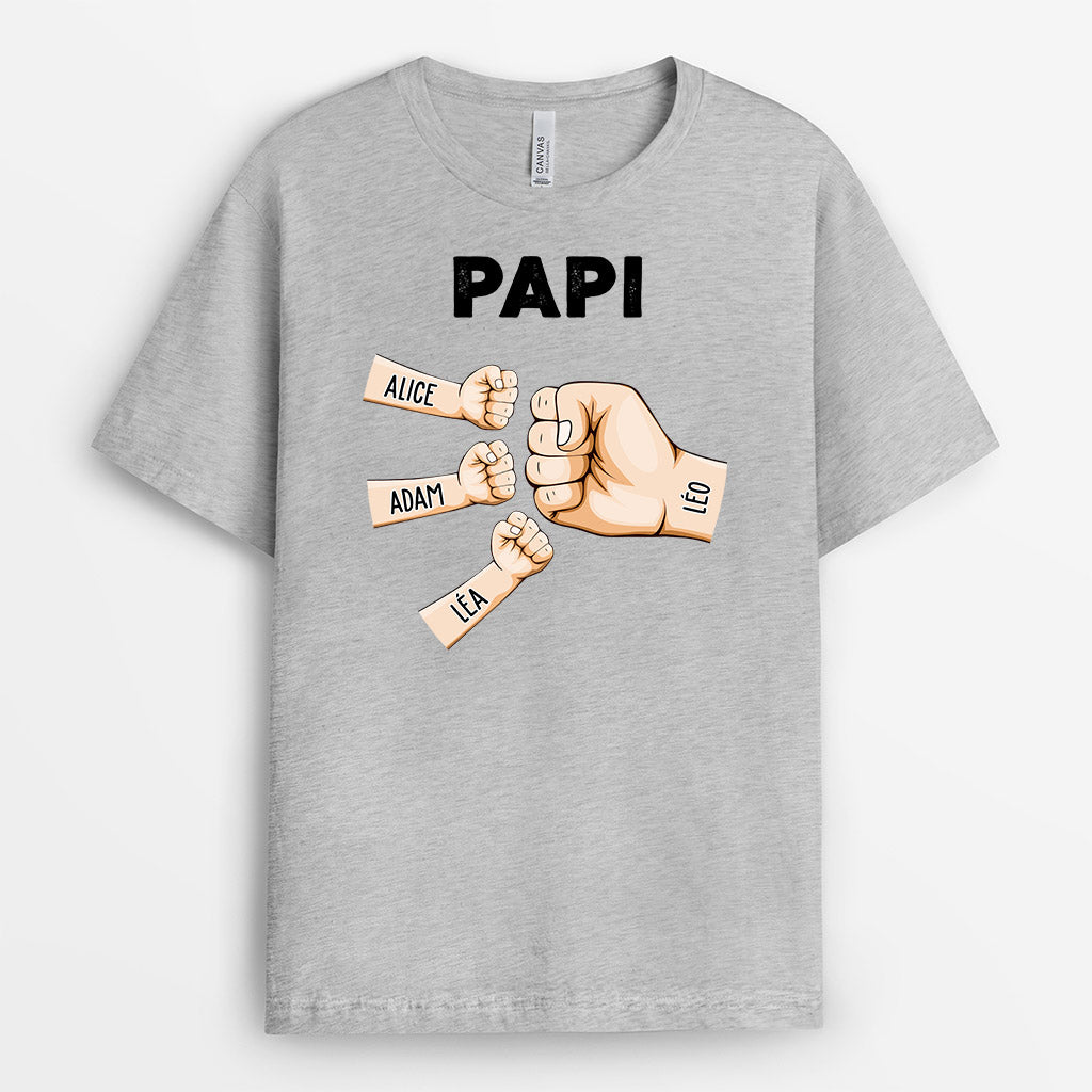 0958AFR2 Cadeau Personnalise T shirt Papa Papy