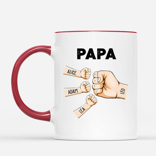 0958MFR2 mug bosse de poing de papa personnalise