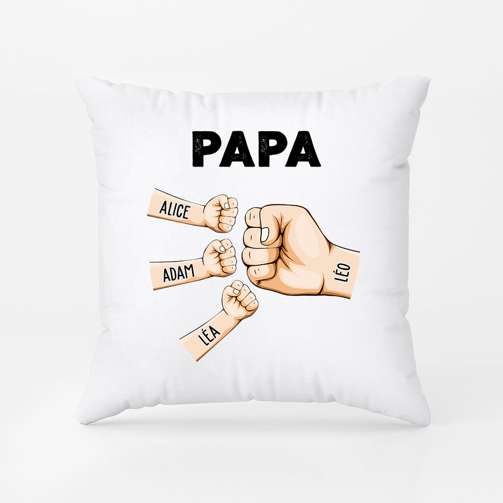 0958PFR1 bosse de poing de papy avec couleurs personnaliser coussin pour papy