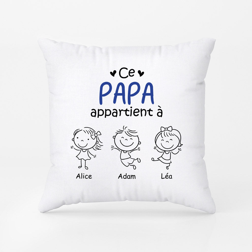 0959PFR1 Cadeau Personnalise Coussin Papa Papi