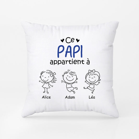 0959PFR2 Cadeau Personnalise Coussin Papa Papi