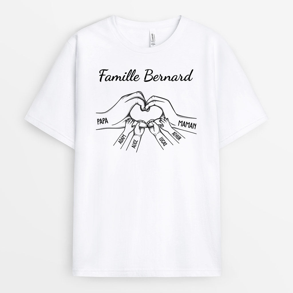T shirt personnalise Famille Papa Maman Cadeau de naissance original et utile