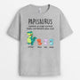 0967AFR2 Cadeau Personnalise T shirt Saurus Papa Papy