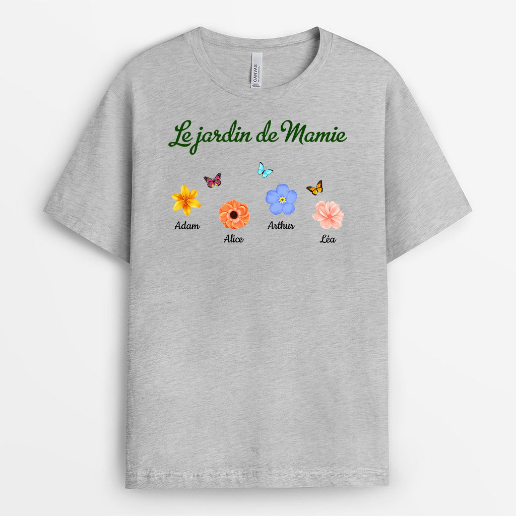0971AFR1 Cadeau Personnalise T shirt Jardin Mamie Maman