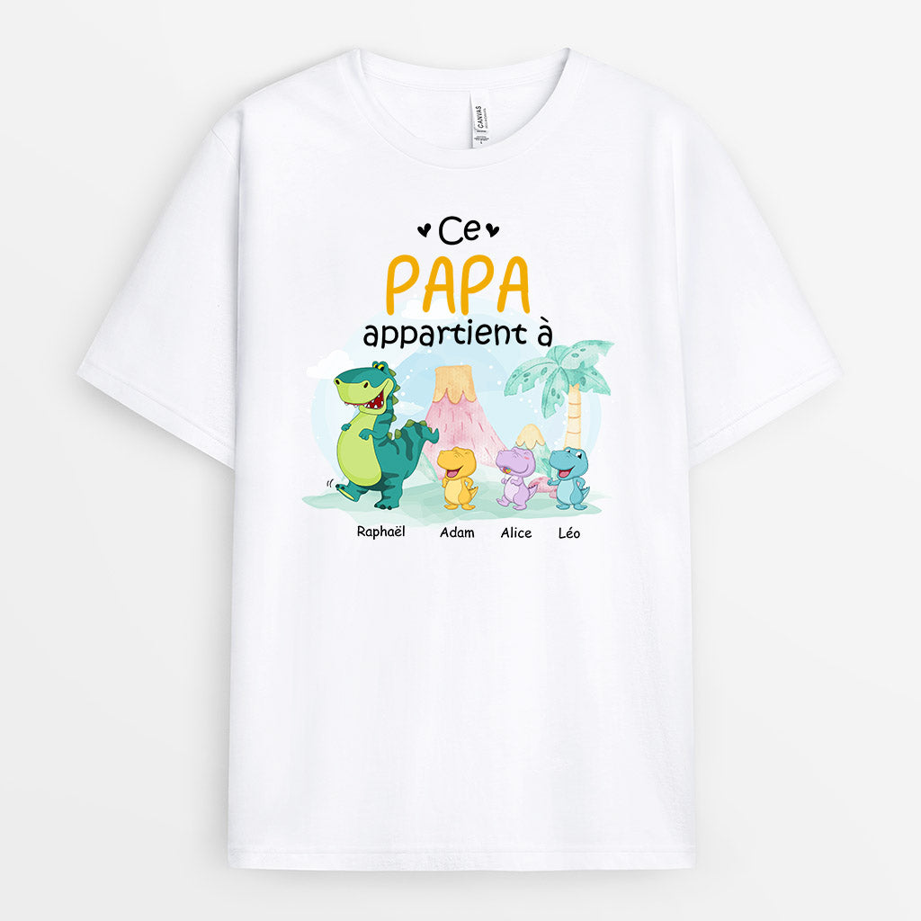 0972AFR1 Cadeau Personnalise T shirt Papy Papa