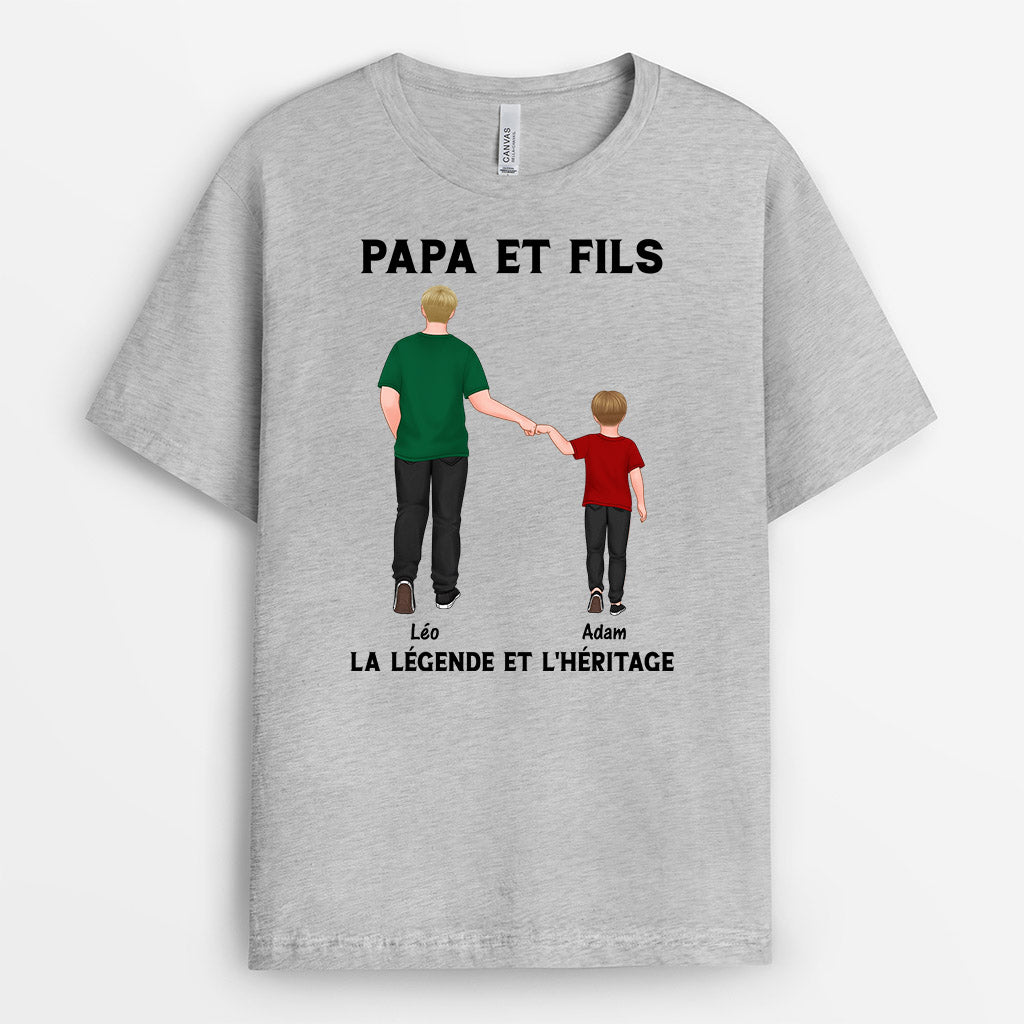 0974AFR2 Cadeau Personnalise T shirt Legende Papy Papa