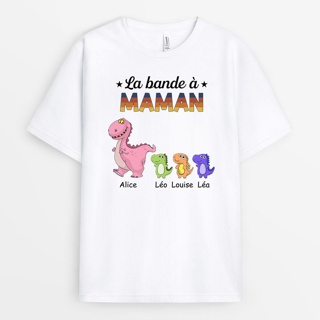 0975AFR1 Cadeau Personnalise T shirt Bande Saurus Mamie Maman