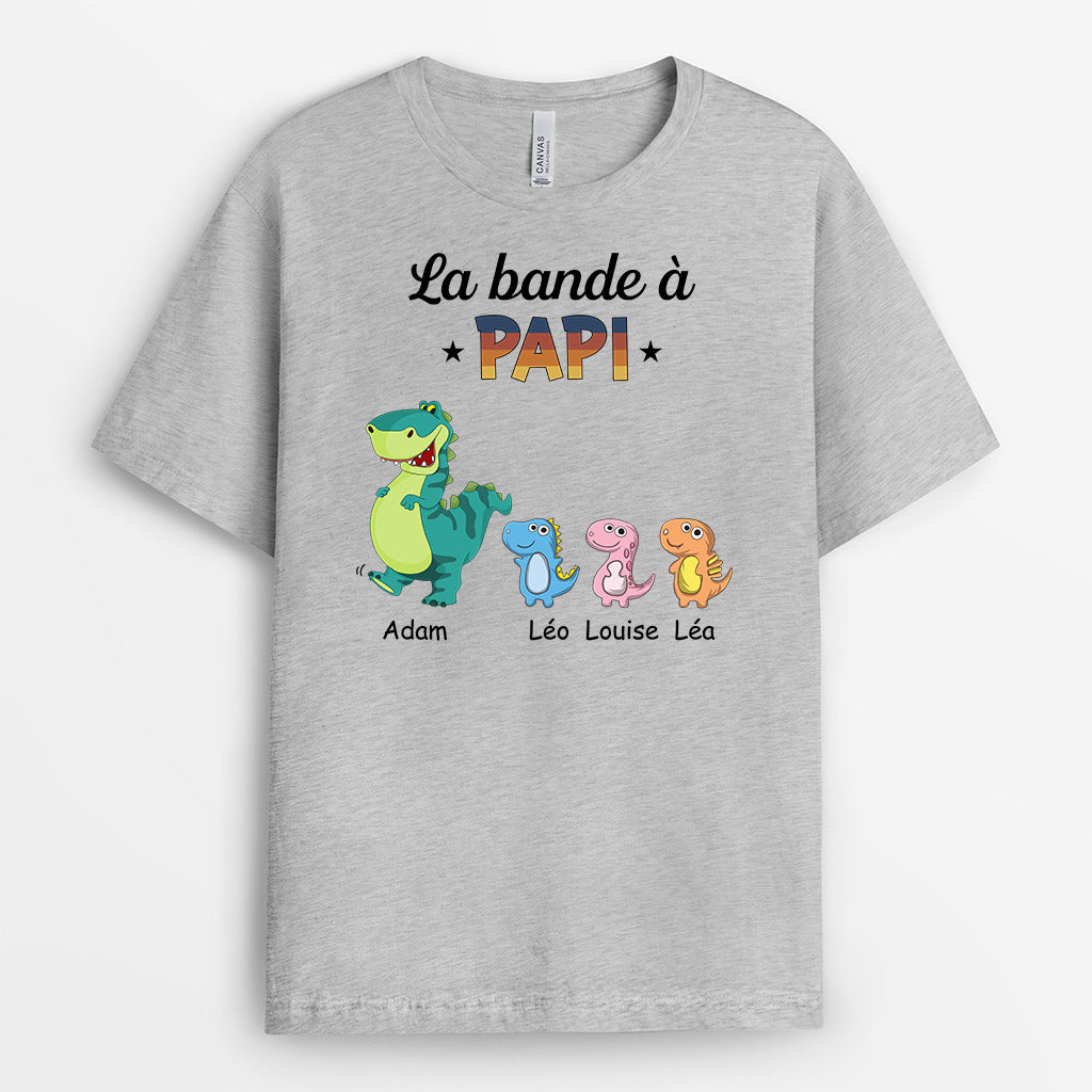 0975AFR2 Cadeau Personnalise T shirt Bande Saurus Papy Papa