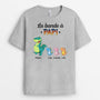 0975AFR2 Cadeau Personnalise T shirt Bande Saurus Papy Papa