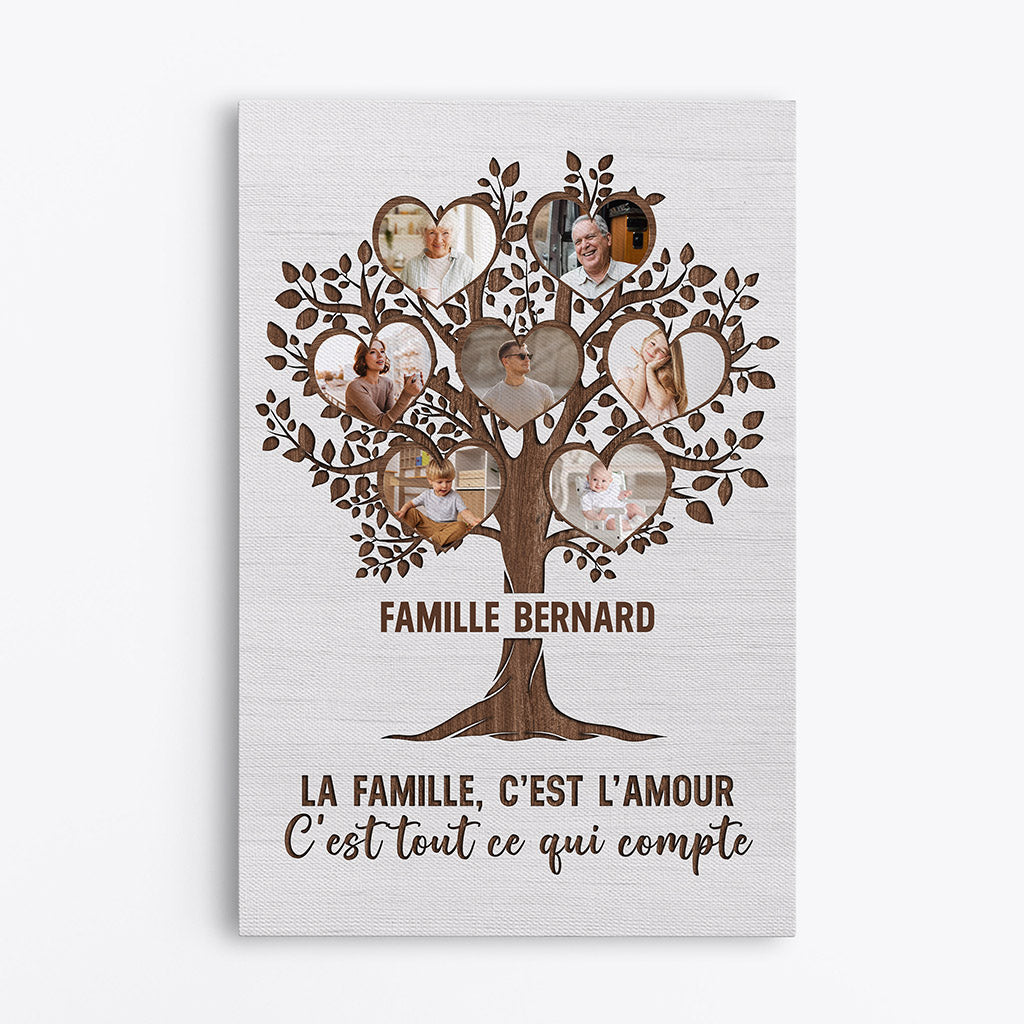 0977CFR1 Cadeau Personnalise Toile Famille Amour Famille