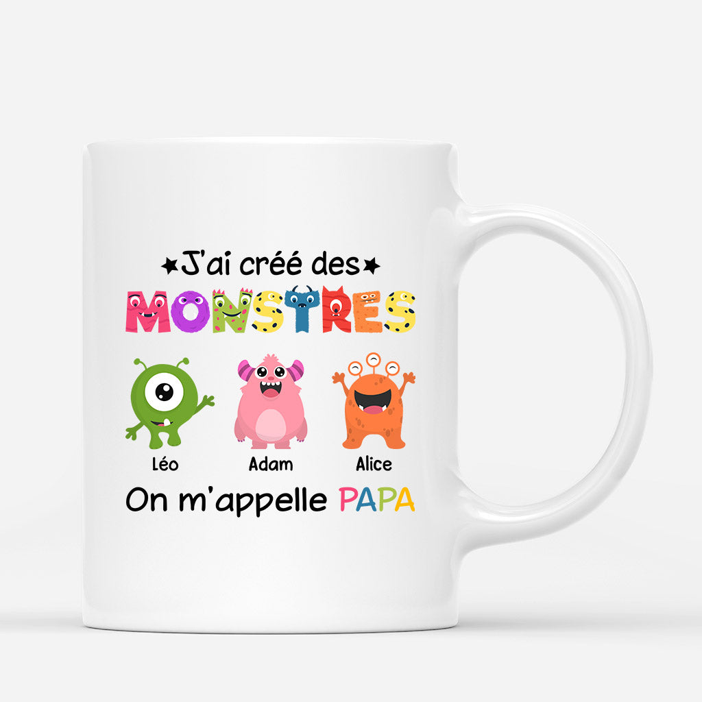 0978MFR1 Cadeau Personnalise Monstres Mug Papy Papa