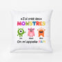 0978PFR2 Cadeau Personnalise Monstres Coussin Papy Papa