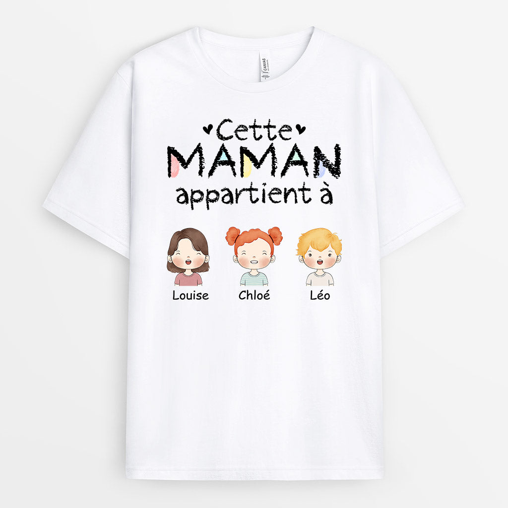 0989AFR1 Cadeau Personnalise T shirt Mamie Maman