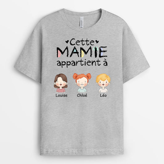 0989AFR2 Cadeau Personnalise T shirt Mamie Maman