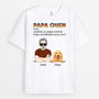 0998AFR2 Cadeau Personnalise T shirt Papa Cool Amoureux des chiens